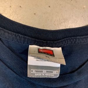 Vintage faded navy Nike silver tag embroidered tee xl
